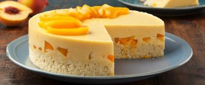 Bolo de manga com pêssego