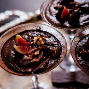 Pavê de chocolate e figo