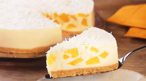 Torta com pêssego