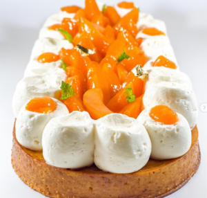 Torta de Pêssego com creme